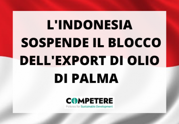 L'INDONESIA SOSPENDE IL BLOCCO DELL'EXPORT DI OLIO DI PALMA