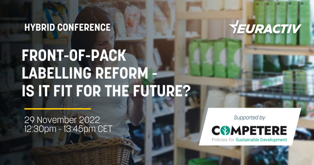 Front-of-pack labelling reform: is it fit for the future?