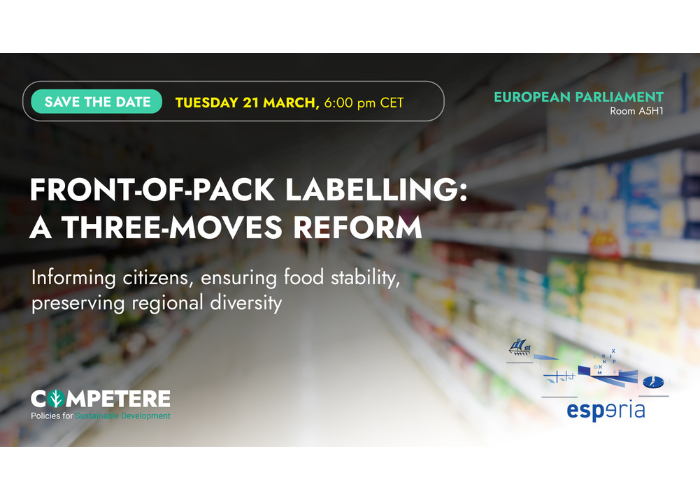 SAVE THE DATE: Front-of-Pack labelling: a three-moves reform